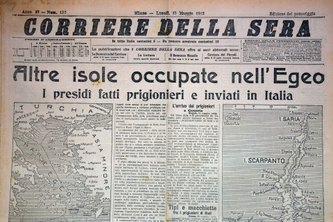 Corriere della Sera - 13 maggio 1912 - Biblioteca-Archivio Rodi Egeo